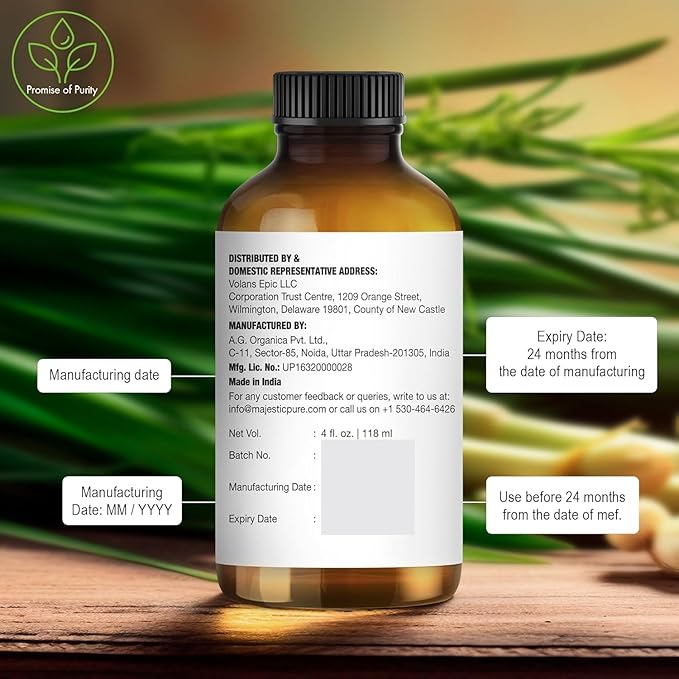 Majestic Pure Lemongrass Essential Oil with Glass Dropper - 4 Fl Oz Pack of 2-100% Pure and Natural Lemongrass Oil - Premium Grade Essential Oils for Diffuser, Aromatherapy, Soap and Candle Making - Bloomnest