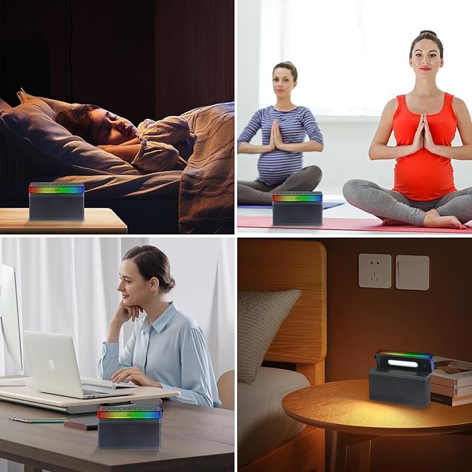 White Noise Sound Machine, Portable Sound Machine with 70 Soothing Sounds,Baby Night Light with Memory Function for Heavy Sleepers Kids Adult Home Office