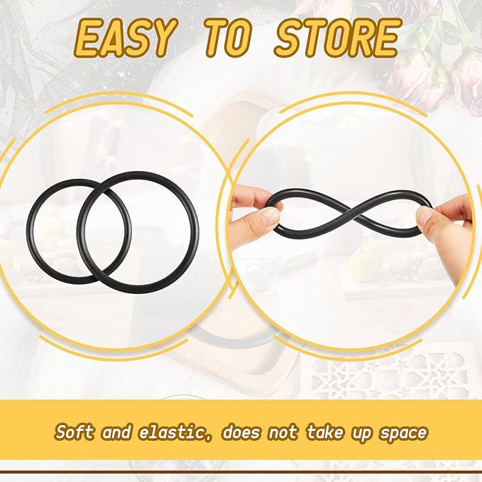 Nuanchu 4 Pcs Crystal Singing Bowl Mallet Bowl Striker and O Ring Set, Include 2 Rubber Head Wood Handle Mallet with 2 Rubber O Rings for Playing Crystal Singing Tool Buddhist Meditation Yoga - Bloomnest