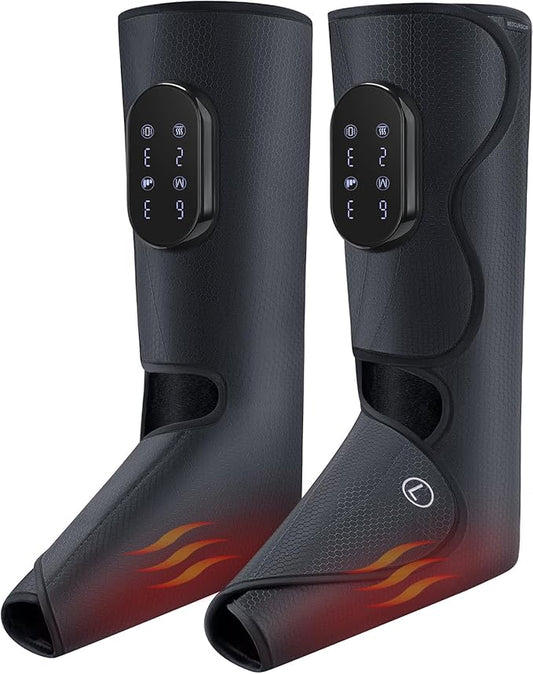 Medcursor Cordless Foot and Leg Massager with Heat, Rechargeable Leg Massager for Circulation and Pain Relief After Exercise, Portable Massager Boots for Home Office Gym Use, FSA HSA Eligible - Bloomnest