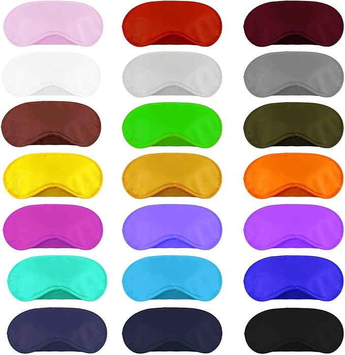 Aneco 50 Pieces Blindfold Eye Mask Shade Cover with Nose Pad and Adjustable Strap for Travel Sleep or Party Supplies - Bloomnest