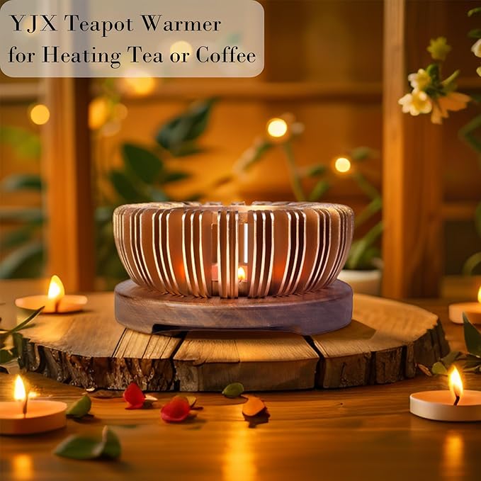 Teapot Warmer, YJX Aluminum Alloy Tea Warmer for Tea Kettle, Candle Heater for Heating Tea, Coffee and Milk (5.9" Teapot Warmer) - Bloomnest