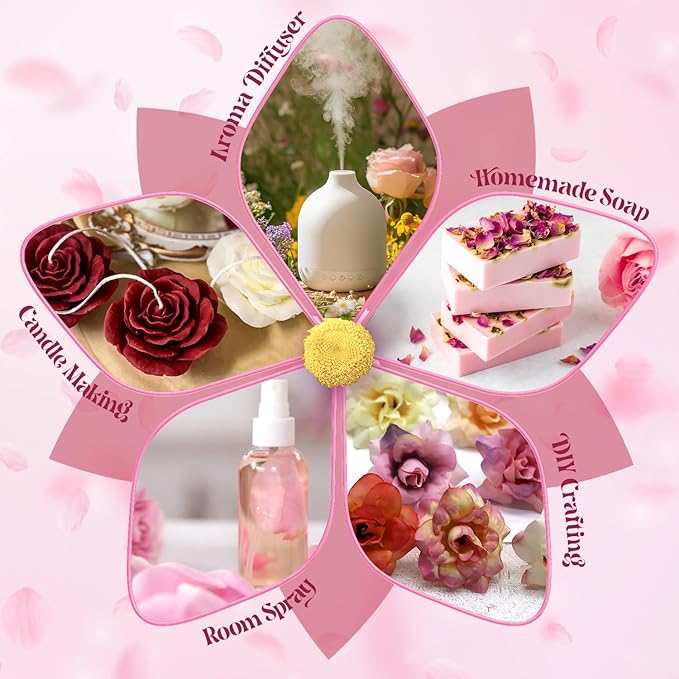 Floral Essential Oils Set, ARVIDSSON Natural Flower Essential Oil for Diffuser, Fragrance Oils for Candle Making, Lavender, Rose, Cherry Blossom, Jasmine, Gardenia and More, Gift for Women - Bloomnest