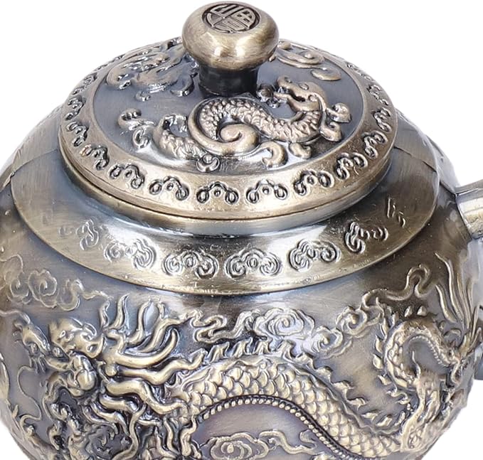 Moroccan Tea Set,Tea Pot Vintage Exquisite Metal Luxurious Relief Pattern with Cups Plate for Table Decoration Gift - Bloomnest
