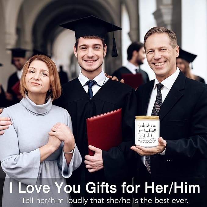 Graduation Gifts, 2025 Funny Graduation Gifts for Her Him, Best Grad High School Congratulations College Masters PhD Degree Nurse - Lavender Scented Candles - Bloomnest