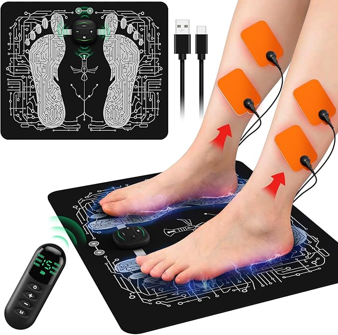 TENS/EMS (Foot Muscle Stimulator), Portable Foot Massager for Neuropathy - Soothing Comfort & Revitalization for Body and Feet - Bloomnest