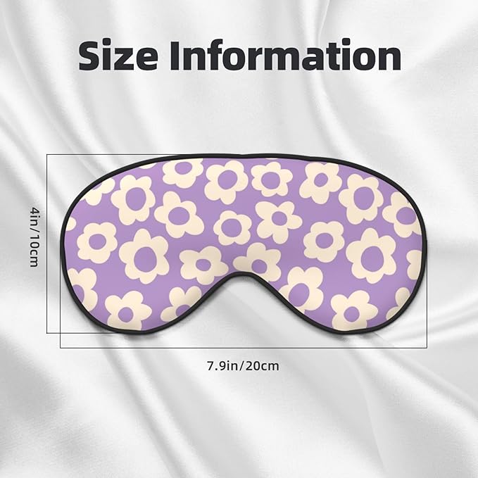 Vintage Groovy Flowers Sleeping Eye Mask Eye Mask for Sleeping Soft Comfort Eye Shade Blackout Eye Cover for Deep Rest Travel Nap Meditation - Bloomnest