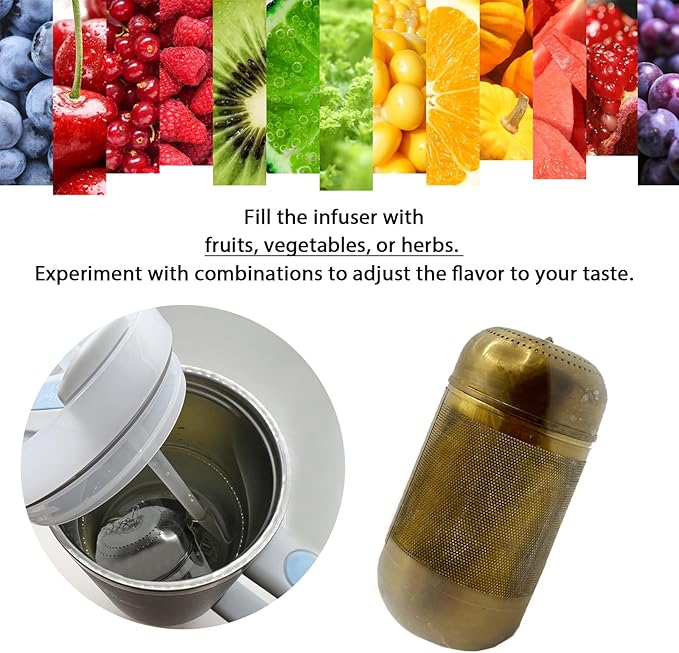 316 Stainless Steel Ion-Plated Fruit Infuser Insert &Tea Infuser for Loose Leaf,Compatible with Stanley,Hydro Flask,Iron Flask, Takeya,ThermoFlask，Reusable Filter for Herbs, Lemon, Cucumber - Bloomnest
