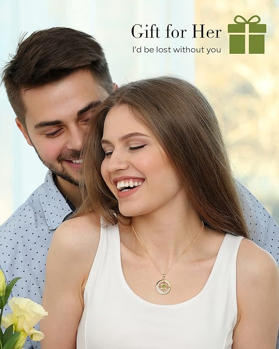 S925 Necklace Gift for Wife |Compass Jewelry |Women Anniversary |Sterling Silver |Girlfriend Birthday Gifts for Her Valentines |I'd be Lost without You |Jewel 18K Gold - Bloomnest