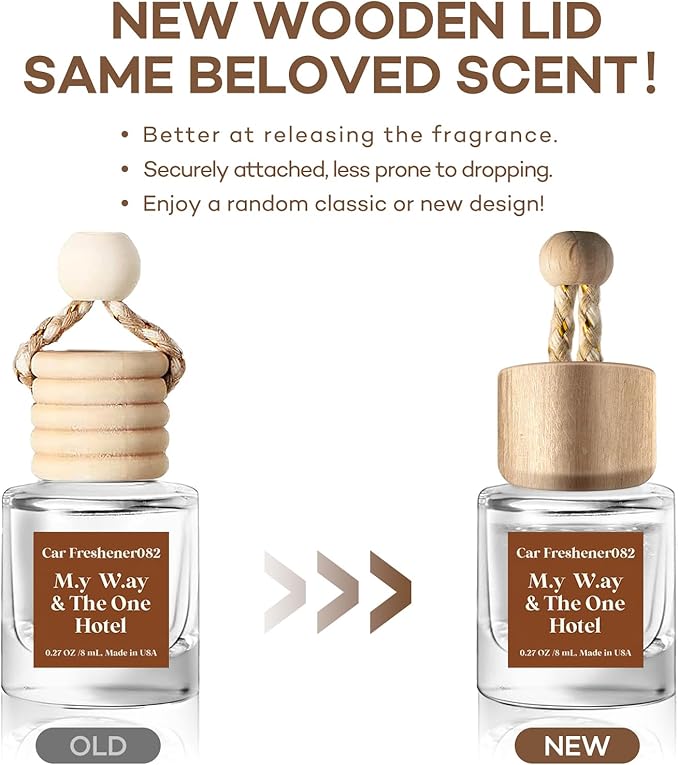 C Classy Car Air Freshener Hanging 2 Pack, M.y W.ay & The One Hotel Essential Oil Diffuser for Cars, Long-Lasting Fragrance, Cute Car Accessories, C ar Air Fresheners for Women & Men Gift, Made in USA - Bloomnest
