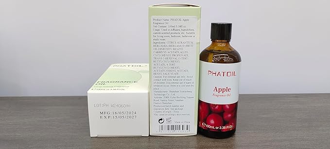 PHATOIL 3.38FL.OZ Apple Fragrance Oils for Aromatherapy, Essential Oils for Diffusers for Home, Perfect for Diffuser, Yoga, Skin Care, DIY Candle and Soap Making - 100ml - Bloomnest
