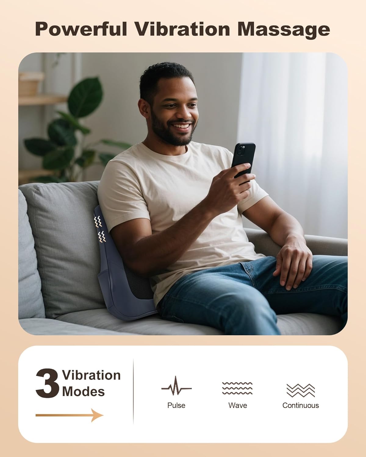 Beleduc Back Massager for Back Pain Deep Tissue, Shiatsu Back Neck Massager with Heat,Vibration Massage,3D Kneading Massage Pillow for Neck Shoulder Legs