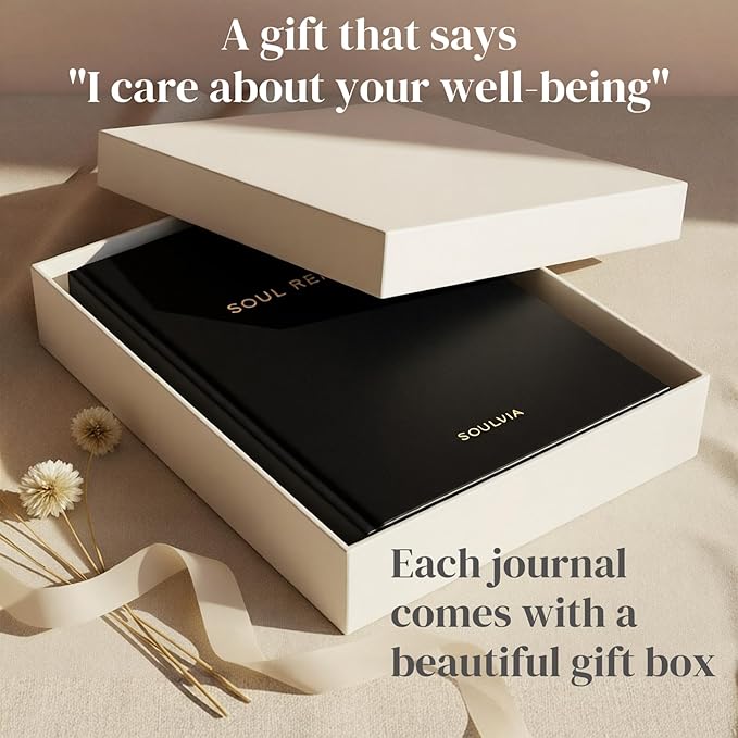Guided Journal for Self-Discovery - 180 Undated Prompts for Gratitude, Healing, Personal Growth & Mindfulness - Wellness Journal for Emotional Clarity, Self Care & Mental Health Gift for Women & Men SOULVIA