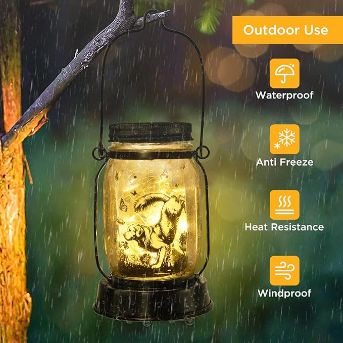 kyoryuger Pyrenees Gifts for Women/Men Pyrenees Dog Solar Lanterns Mom Birthday Dog Lovers Lantern Pet Loss Pet Memorial Lights Solar Garden Decoration for Yard, Patio,Backyard,Porch Torches Light - Bloomnest