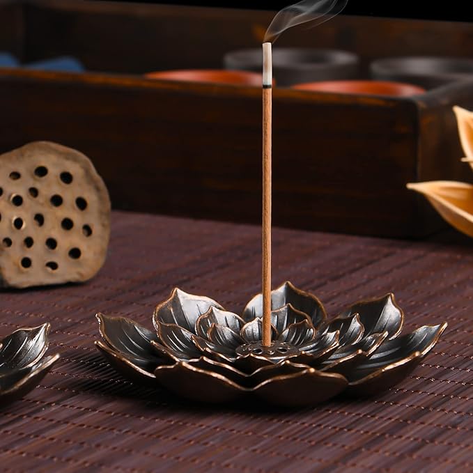 Incense Burner - Incense Stick Holder 6 Incense Holes with Detachable Ash Catcher - Bloomnest