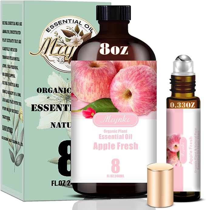 Apple Fragrance Oil-Apple Essential Oil 8.33oz (250ml)-100% Pure Natural Scent for Diffusers, Candles, Soap Making & Aromatherapy-Relaxing Home & Gift Essential Oil for Bath, Massage - Bloomnest