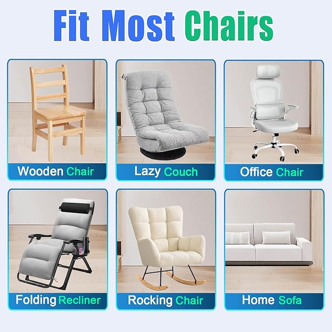 Shiatsu Back Massager with Heat, Massage Chair Pad Seat Cushion for Stress Relief, Deep Tissue Kneading & Roller, 2 Vibration Motors, Back Waist Hip Massager, PU Leather, with 2 Adapters - Bloomnest