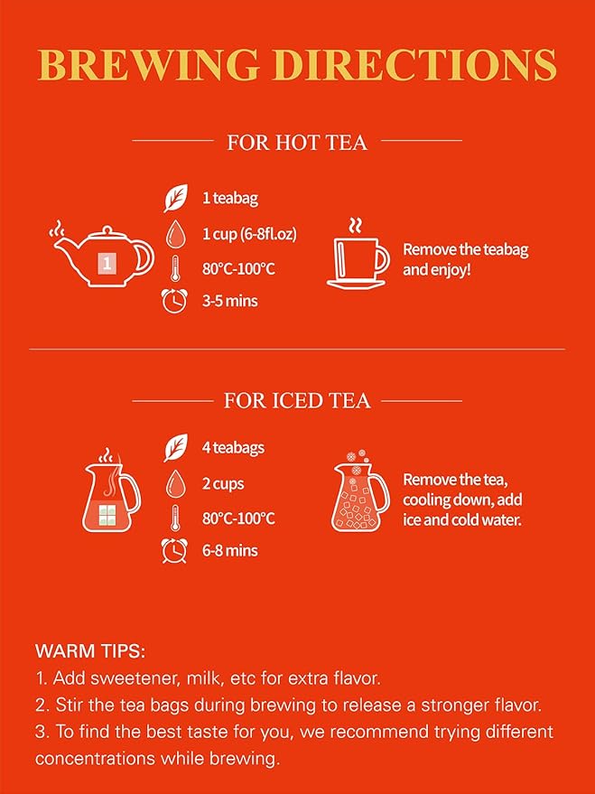 GLDNT Organic Lapsang Souchong Tea Bags, Organic Smoked Black Tea, Caffeinated, Full-Bodied Taste, Hot & Iced Tea, 100 Count - Bloomnest