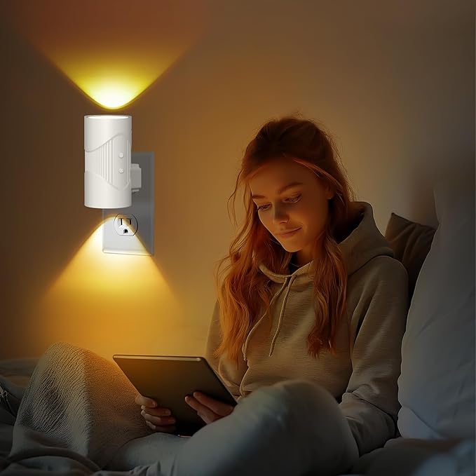 easuntec Night Light, Night Lights Plug into Wall, Color Changing Night Light, Dusk to Dawn Sensor, 8 Light Modes, Dimmable RGB Night Lights for Bedroom Bathroom Hallway Kitchen Stairs (RGB,2 Pack) - Bloomnest
