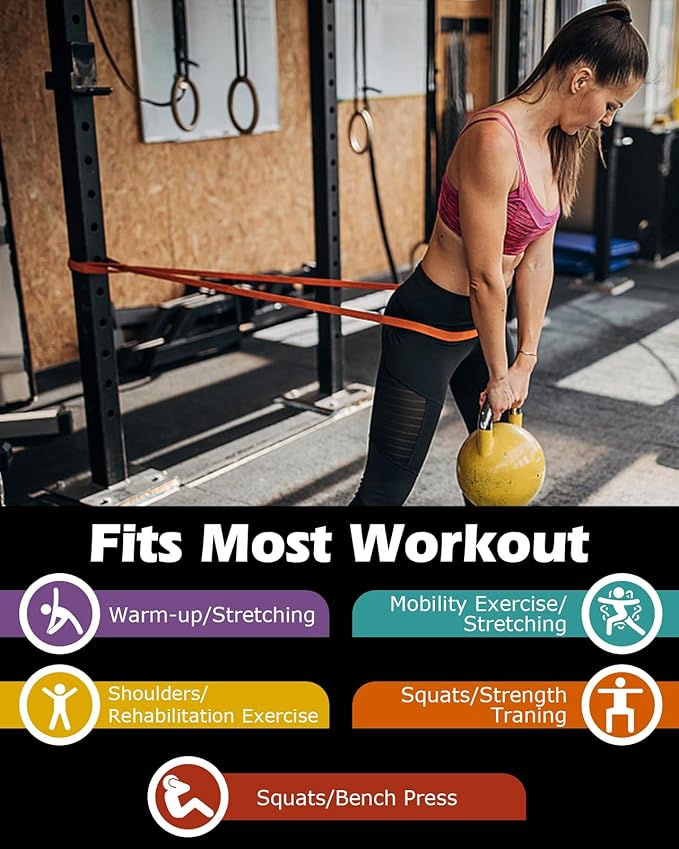 Zacro Resistance Bands, 6 Resistance Levels Pull Up Assistance Bands, Exercise Bands for Men&Women, Heavy Duty Resistance Band Set with Door Anchor, for Working Out, Muscle Training, Physical Therapy - Bloomnest