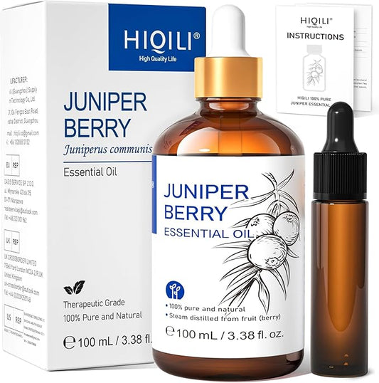 HIQILI 100ML Juniper Berry Essential Oil,100% Pure Natural Undiluted Premium - 3.38 Fl Oz - Bloomnest
