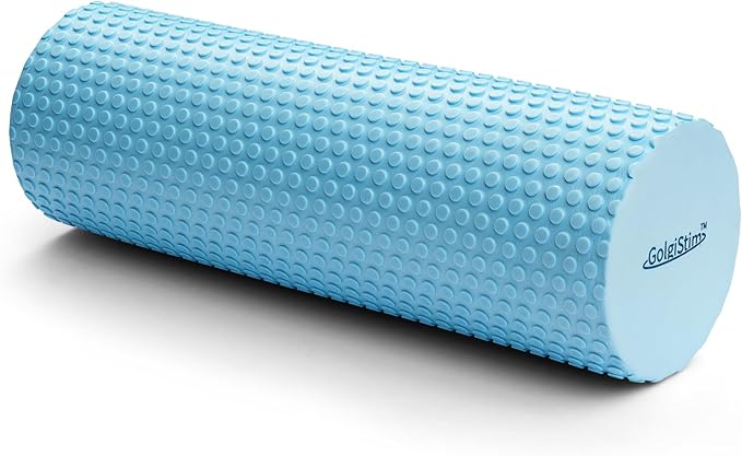 11.8 Inch Medium Density Foam Massage Roller - Light Blue Trigger Point Massage Roller for Deep Tissue Excercise, Massage and Recovery by GolgiStim - Bloomnest