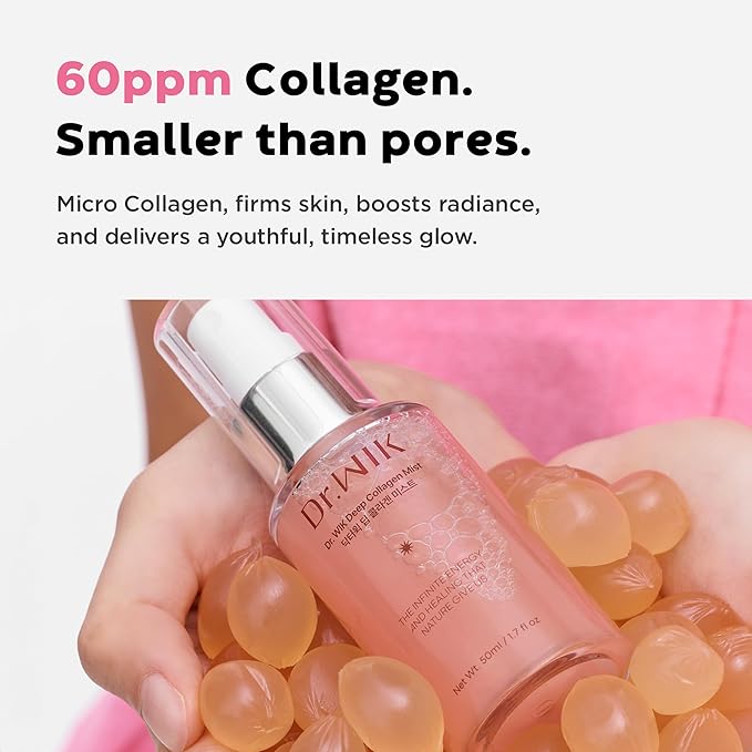 Dr.WIK Deep Collagen Hydrating Face Mist – Refreshing Moisture Facial Spray for Dry Skin | Wrinkle Care & Anti-Aging with Panthenol & Adenosine | Fine Toner Mist | Korean Skincare (50ml / 1.7 Fl Oz) - Bloomnest