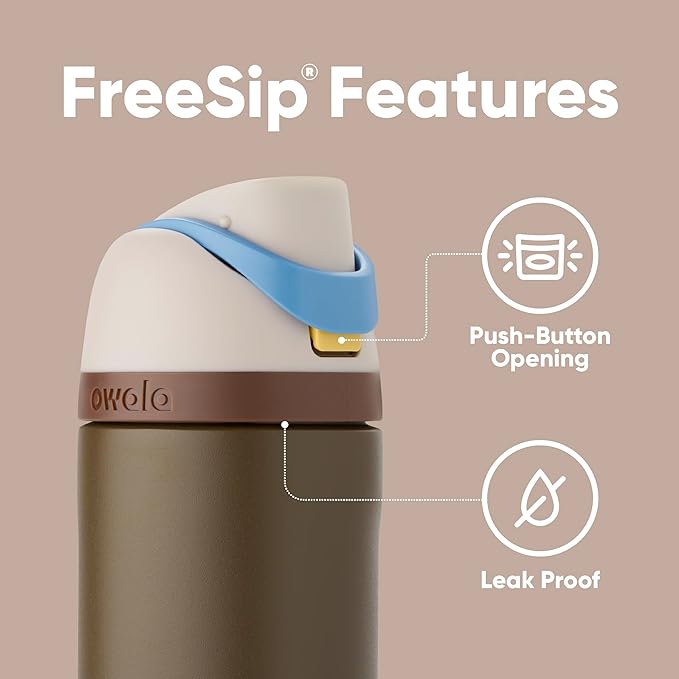 Owala Star Wars FreeSip Insulated Stainless Steel Water Bottle with Straw for Sports and Travel, BPA-Free, 24-Ounce, Mandalorian Owala