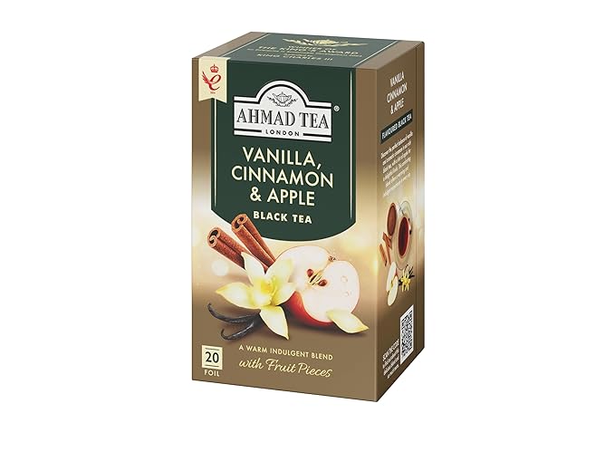 Ahmad Tea Vanilla, Cinnamon, Apple 20 Count (Pack of 6) - Bloomnest