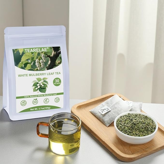 TEARELAE - White Mulberry Leaf Tea Bags, 30 Count - Premium Mulberry Tea - Caffeine-free - Non-GMO - Lightly Sweet & Refreshing - Support for Healthy Digestion - Bloomnest