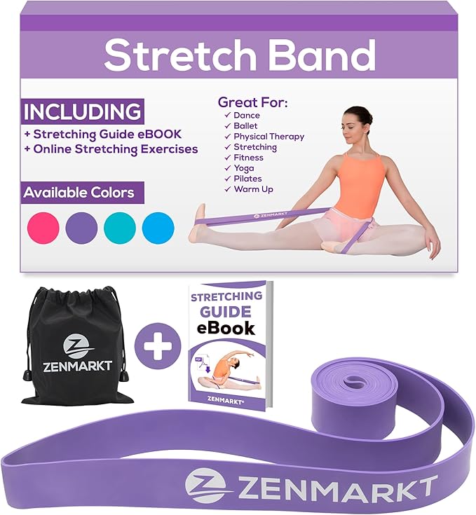 Zenmarkt Ballet Stretch Bands for Flexibility and Strength - Stretch Bands Ideal to Have as Dance Equipment in Every Competition - Suitable for Gymnastics, Cheerleading, and Pilates Training - Bloomnest