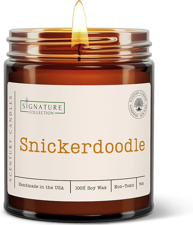 Snickerdoodle Cookie Scented Candle, Many Scents to Choose from, All Natural Non-Toxic Soy Wax, Handmade in The USA (Snickerdoodle) - Bloomnest