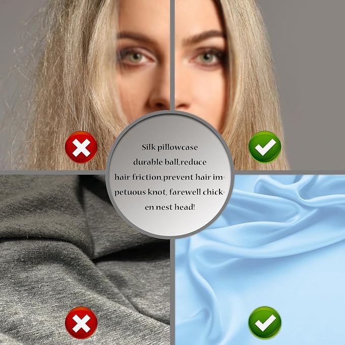 Natural Mulberry Silk Pillowcase for Hair and Skin Queen Size 20"X30" Pillow Case with Hidden Zipper Soft Breathable Smooth Cooling Silk Pillow Covers for Sleeping (Sky Blue,Queen,1Pcs) - Bloomnest