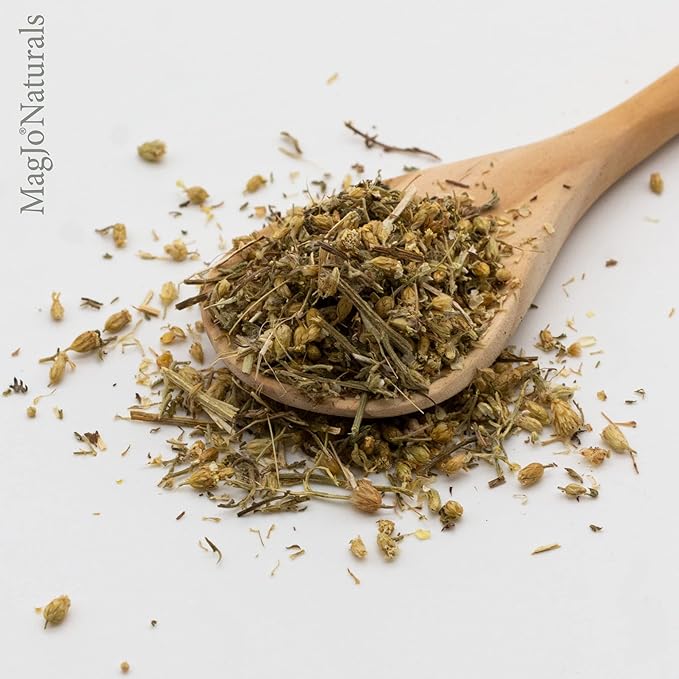MagJo Naturals Yarrow Leaf & Flower, Dried, Cut and Sifted Achillea millefolium (4 oz) - Bloomnest