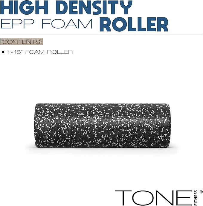 Tone Fitness High Density EPP Foam Exercise Foam Roller for Yoga, Pilates, Stretching, Massage, and Recovery | Multiple Sizes and Colors - Bloomnest