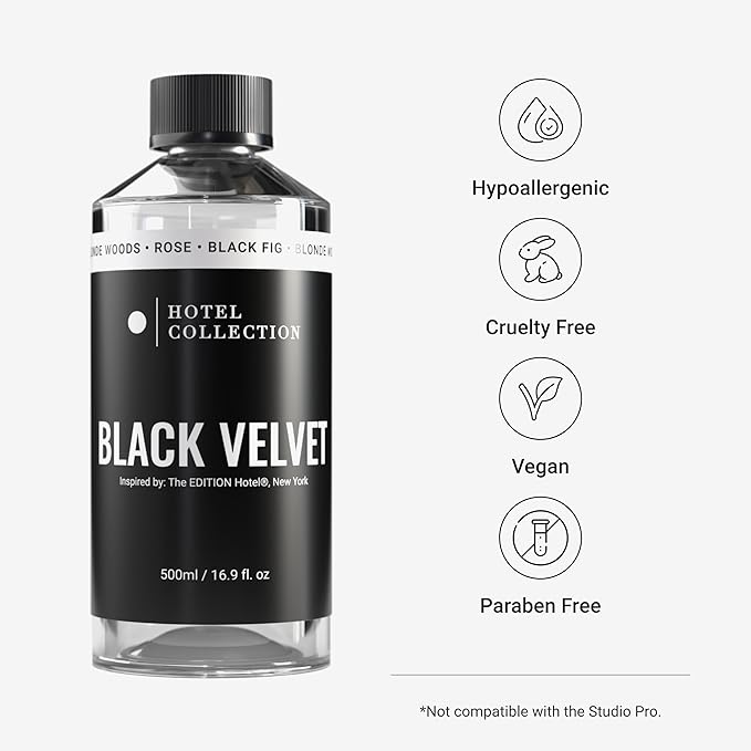 Hotel Collection Diffuser Oil - Black Velvet - Aromatherapy Essential Fragrance Oil - Blonde Woods, Rose, and Black Fig - 500ML 16.9 Fl oz - Bloomnest