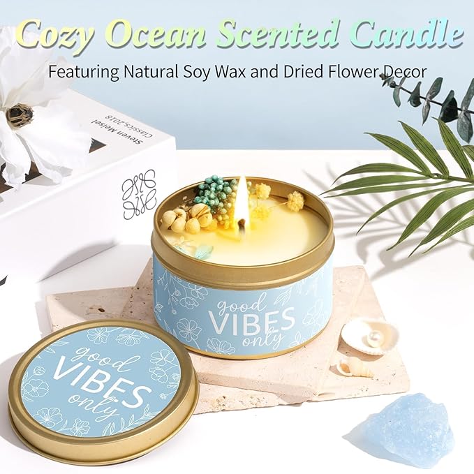 Spa Gifts for Women Bath Gift Set, Ocean Relaxing Spa Gift Baskets Home Bath Set Self Care Kit Care Package Thank You Birthday Valentines Day Gifts for Her Women Mom Friends Sister Teen Girls Wife