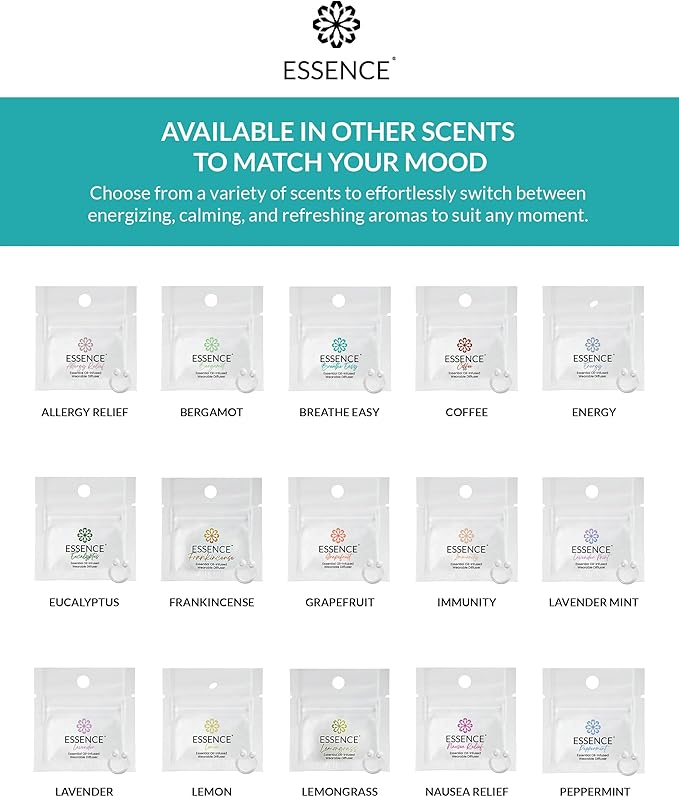 Essence Wearable Aromatherapy Nasal Diffuser – Breathe Easy Essential Oil Nose Ring – Personal Scent Clip for Travel, Work & Everyday Use – Made in USA (3 Pack) - Bloomnest