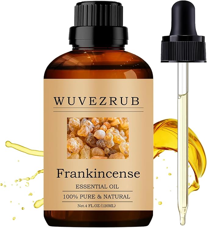 Frankincense Essential Oils 120ML, 100% Pure and Natural Essential Oil for Aromatherapy Diffuser - 4 Fl Oz/Frankincense WUVEZRUB