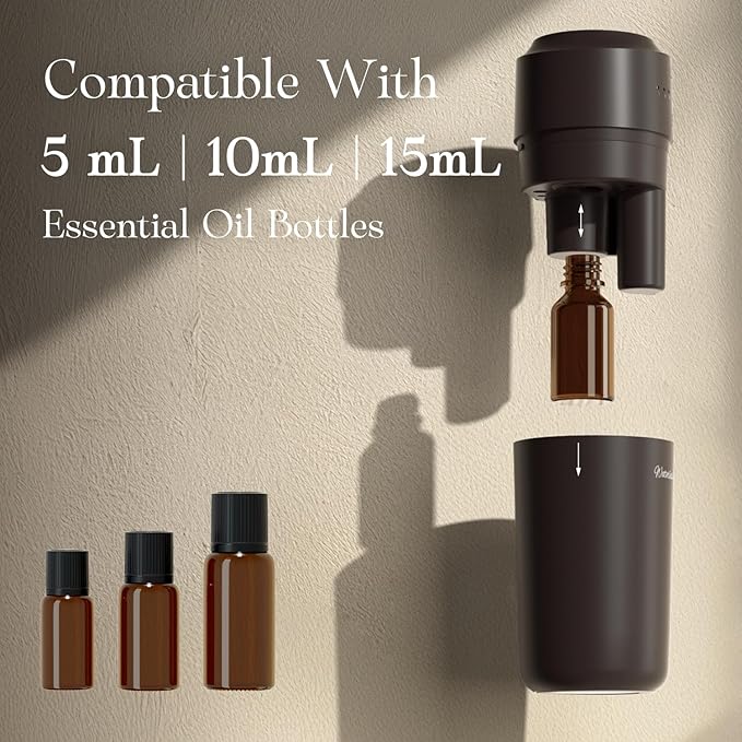 ARVIDSSON Waterless Diffuser for Essential Oil, Battery Operated Aromatherapy Diffuser, Waterless Essential Oil Diffuser, Wireless Scent Diffusers for Home, Car, Office - Bloomnest