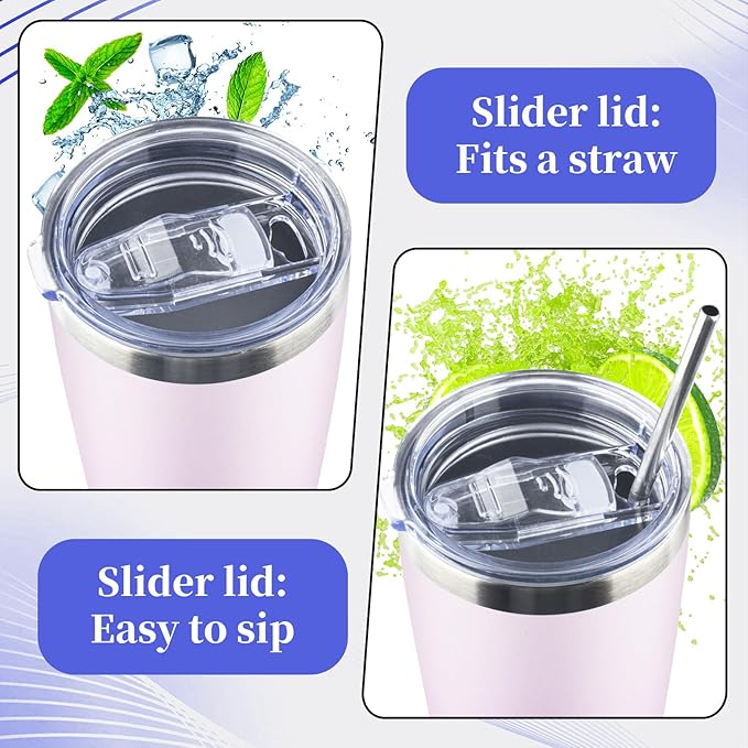 40 oz Tumbler with Lids and Straws Double Wall Vacuum Insulated Tumbler Cup,Stainless Steel Leak-proof Thermal Tumbler Powder Coated Travel Coffee Mug for Cold and Hot Drinks,Gardient Purple - Bloomnest