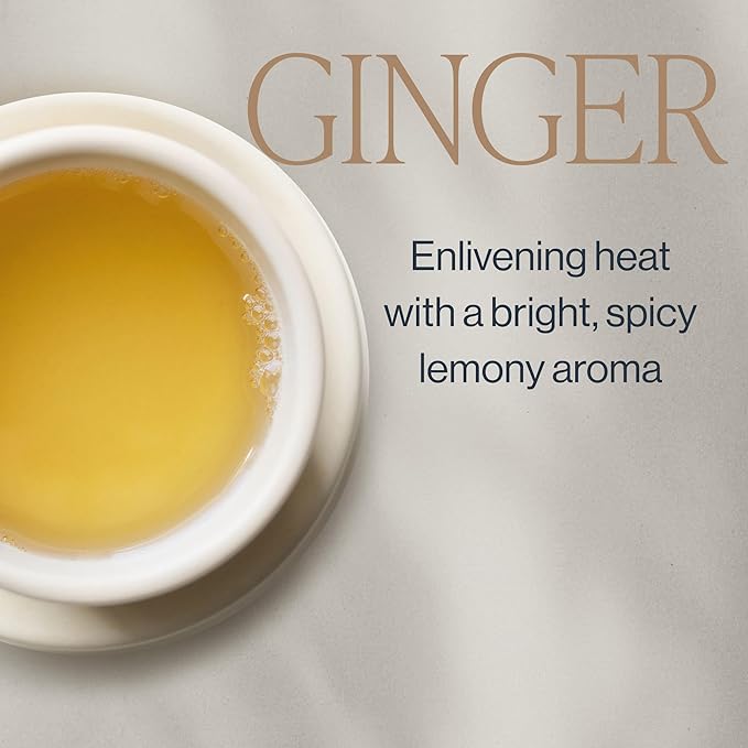 Rishi Tea Ginger Herbal Tea - Organic, Caffeine Free Loose Leaf, Pure Botanical Digestive - 16 Ounces, 56+ Servings - Bloomnest