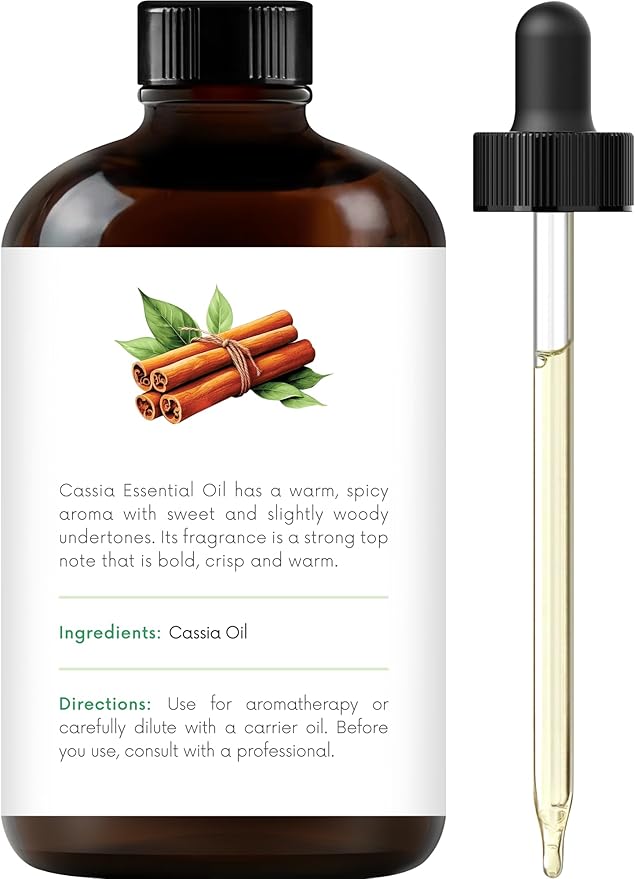 Handcraft Blends Cassia Essential Oil – Huge 4 Fl Oz – 100% Pure and Natural – Premium Grade Essential Oil for Diffuser and Aromatherapy, Skin, Massage, Candle and Soap Making Fragrance - Bloomnest