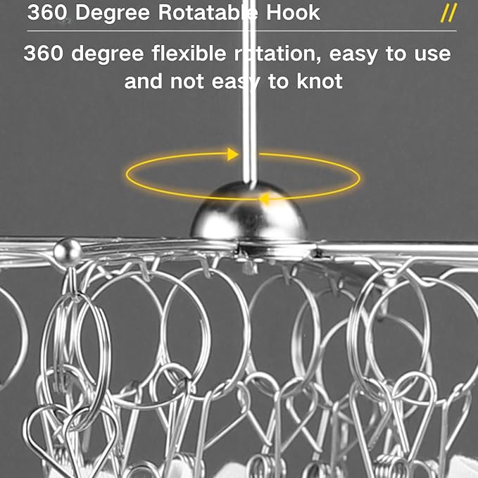 Weed Drying Rack, Herb Drying Rack 5-Pack with 100 Stainless Clips 360° Rotating Hanging Dryer for Herbs - Bloomnest