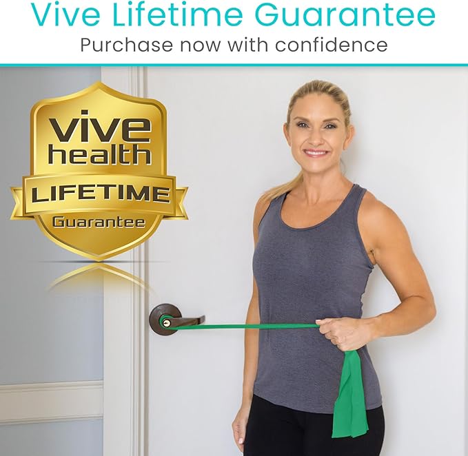 Vive Professional Resistance Bands - 25 Yard Non-Latex Roll for Physical Therapy, Lower and Upper Body Exercise Workout - Straight Elastic for Strength Training, Rehabilitation, Women, Men - Bloomnest