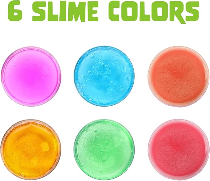 Bubble Bombs for Kids with Surprise Bath Slime Inside (6 Pack) - Colorful Sensory Toys Inside for Boys & Girls – Fizzes, Foams & Bubbles, Fruity Scents, Made in USA by Two Sisters - Bloomnest