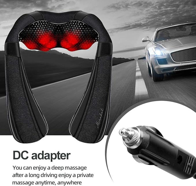 Shiatsu Neck and Shoulder Back Massager with Heat – Electric Deep Tissue Kneading Massage Pillow for Pain Relief and Relaxation – Perfect Gifts for Mother’s Day, Father’s Day, Birthdays, and Christmas