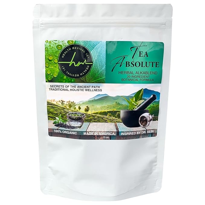 Tea Absolute AlkaBlend – Organic Loose Leaf Herbal Tea for Detox, Digestion, Immunity & Energy – Alkaline Wellness Blend, Vegan, Caffeine-Free, Non-GMO - Bloomnest