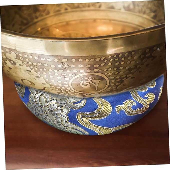4pcs Handmade Tibetan Singing Bowl Cushion Protects Elevates Sound Bowls Lightweight Portable Design for Meditation Yoga and Stress Relief Colors Random - Bloomnest