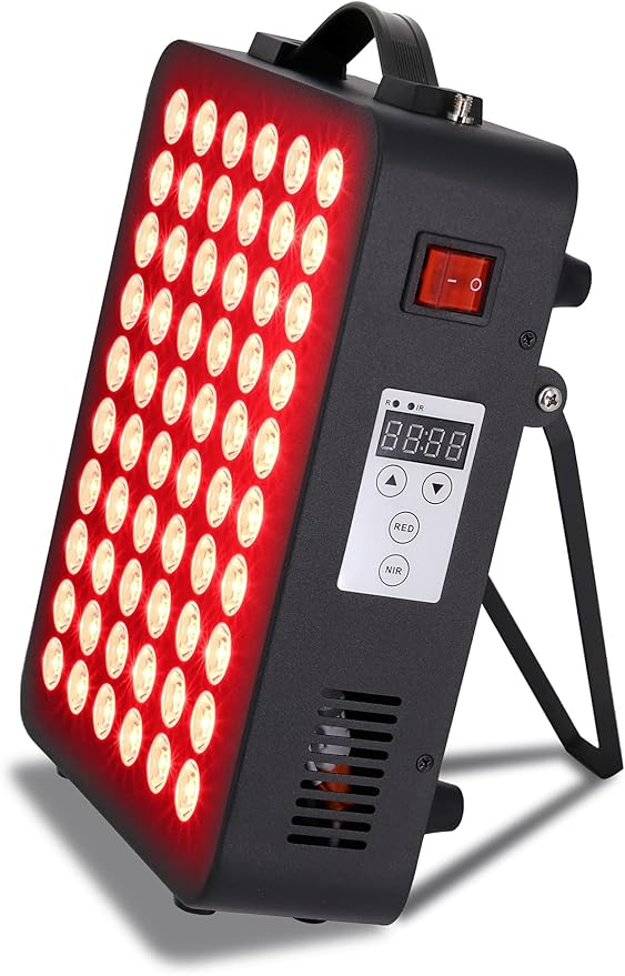 Red Light Therapy for Body & Face, 660nm 850nm Infrared Light Therapy Panel for Skin,Muscles Recovery Portable LED Light Therapy Device with Stand,60 LED Beads
